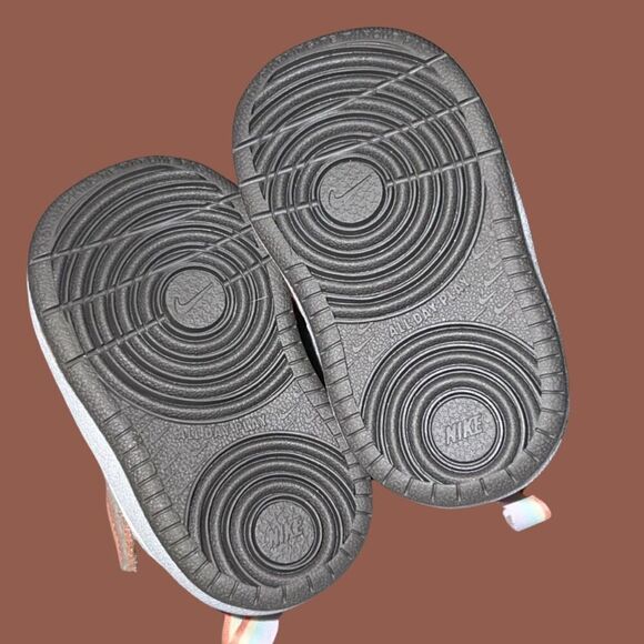 2021 NWOB Baby Nike Court Borough Low Recraft "White/Peach Foam" Sneaker Size 2 - Picture 5 of 7